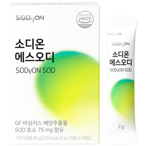 소디온 에스오디 GF 에스오디 SOD, 1박스, 60g