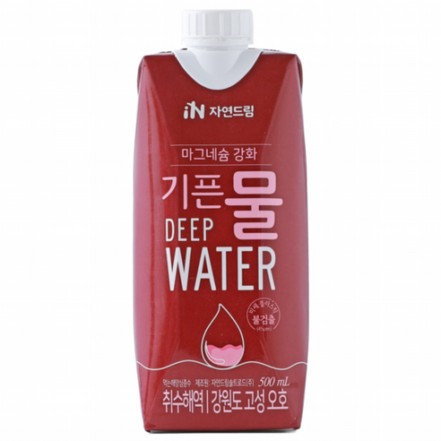 기픈물 마그네슘강화 종이팩 해양심층수, 500ml, 15개