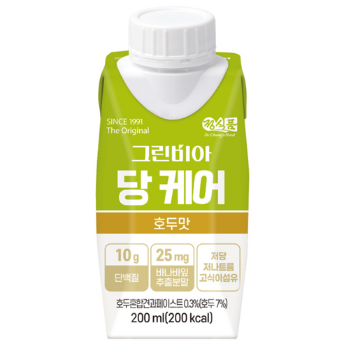 정식품 그린비아 당케어 호두맛 당뇨영양식 당뇨환자용균형영양식 혈당관리균형영양식