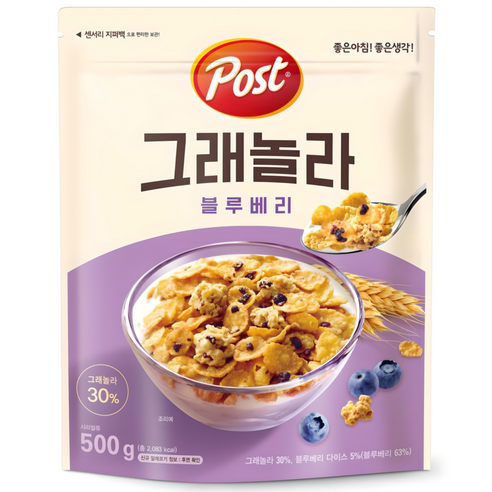 포스트 그래놀라 시리얼 블루베리, 500g, 1개