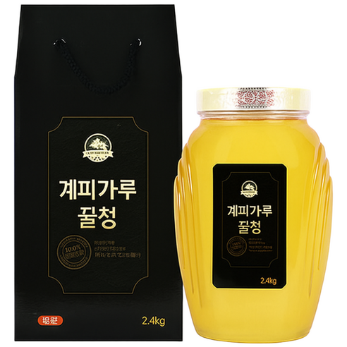 천년의미소 [프리미엄] 폐 건강 레시피 꿀 청정 지리산 100% 벌꿀 도라지 계피가루 홍해삼 꿀청 마누카 꿀, 1.2ml