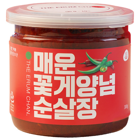 [이룸찬] 국내산 매운 꽃게 양념게장 300g 순살게장 양념순살장 매운게장