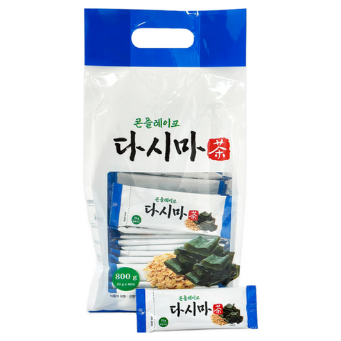 콘플레이크 다시마차 아침대용식품 개별포장 20gx40포 식사대용 수험생간식, 1개, 20g