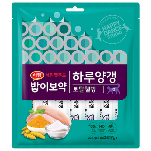 하림펫푸드밥이보약 캣 하루양갱, 토탈웰빙, 224g, 1개
