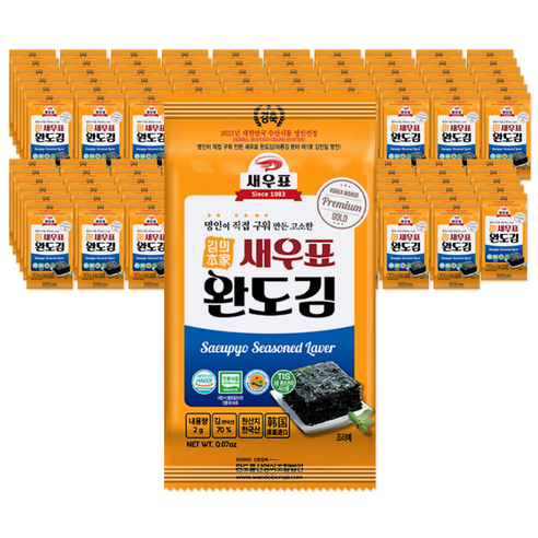 새우표 완도 도시락김, 2g, 120개
