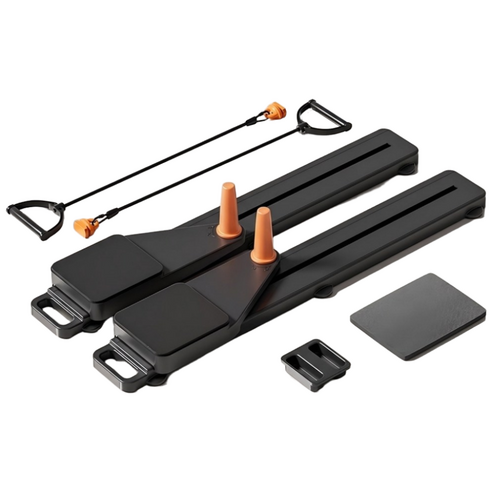 KUS 4in1 홈 필라테스 분리형 AB슬라이드 튜닝밴드 + 논슬립 양말 증정, 검은색, KUS-Ab Roller V2
