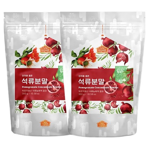건강한우리집비옴 터키산 석류 분말 300g, 2개, 2개, 300g