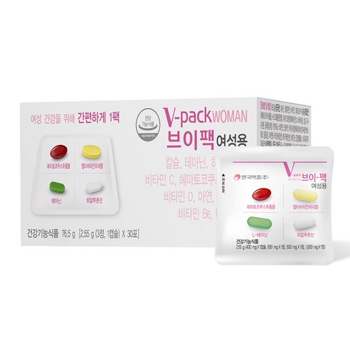 안국약품 브이팩 여성용 멀티비타민 올인원팩, 1개