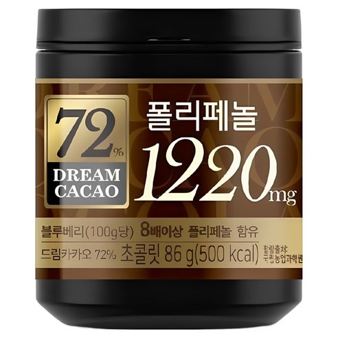 카카오함량 높은 달고 쌉쌀한 드림카카오 72%, 86g, 15개