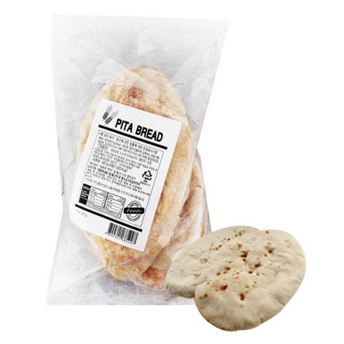 냉동 피타브레드 인도식 화덕빵 포켓빵, 12개, 70g