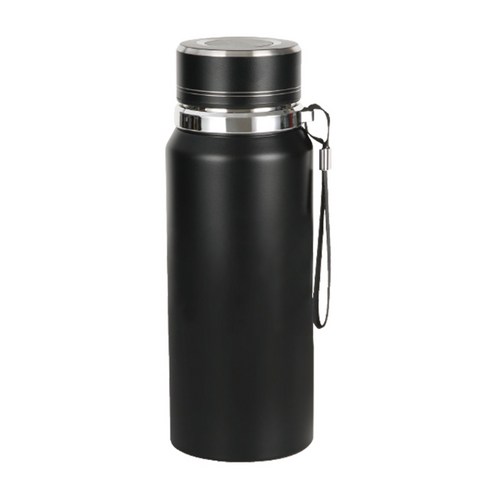 다쓱 보온 보냉 프리미엄 온도표시 스텐 스마트 텀블러, 1개, 1000ml, 프리미엄 블랙