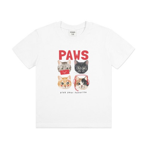 뉴욕꼬맹이 PAWS 아동 주니어 반팔(NY) 티셔츠 W186