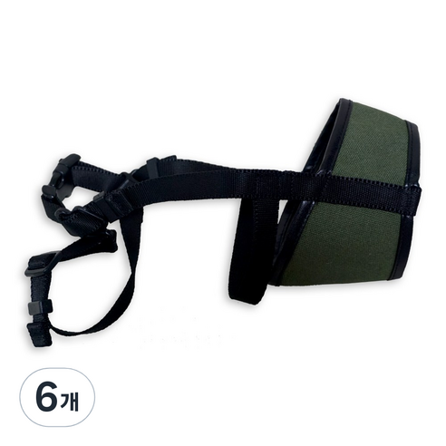 애견 소형견 미어캣 입마개 산책 훈련 짖음방지, 3호(입둘레12cm), 카키, 6개