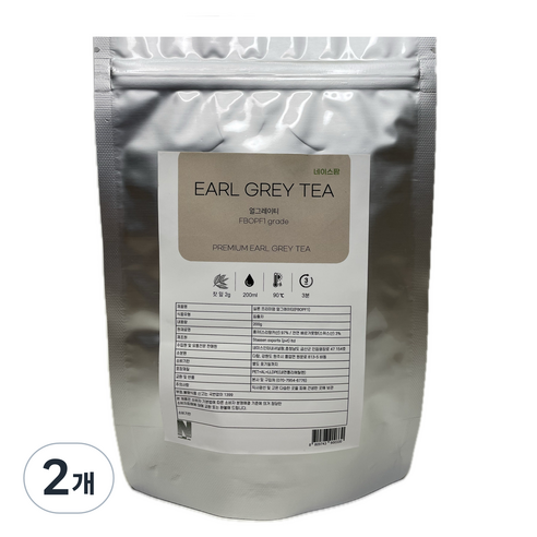 실론 프리미엄 얼그레이 티 찻잎 200 (최상위 등급 FBOPF1 프리미엄 스리랑카산 얼그레이 / Earl Grey), 2개, 1개입, 200g