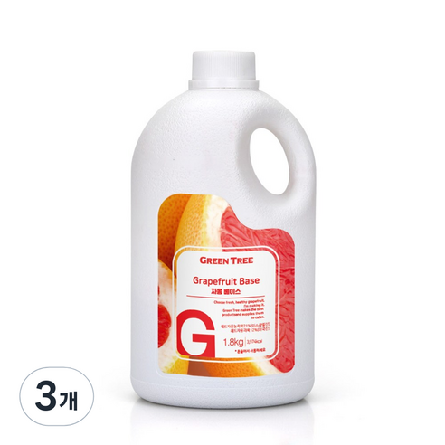 그린트리 자몽 에이드 베이스 1.8kg, 3개