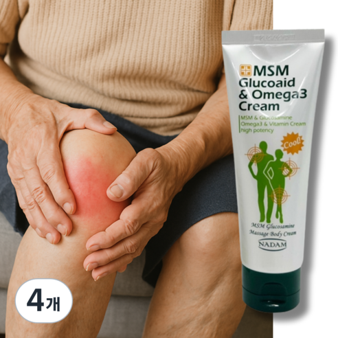 우주상사 바르는 MSM글루코에이드 앤 오메가3 크림, 4개, 120ml