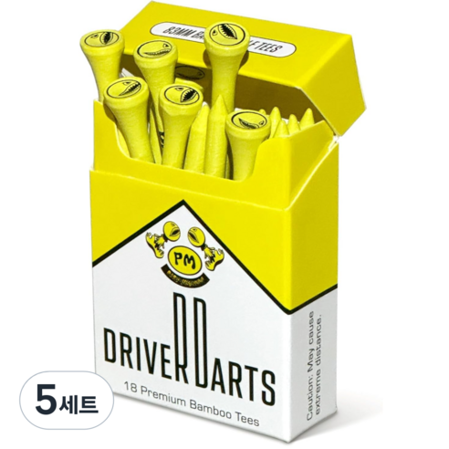골프티 - 내구성 강화 & 미끄럼 방지 디자인으로 전문 훈련과 경기에 최적화, 5세트, 황색