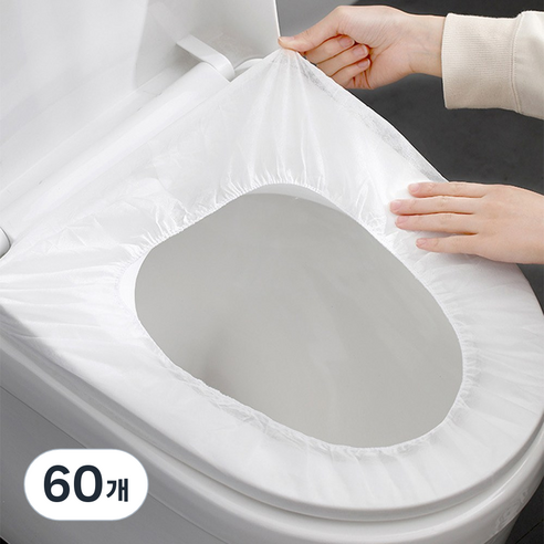 풀로우 위생적인 일회용 변기 커버 시트 고급형 67cm 20매, 60개, 화이트