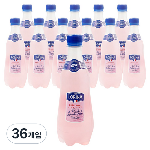 [로리나] 스파클링 핑크 레모네이드, 420ml, 36개