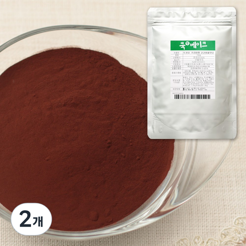 쓴맛이 덜한 부드러운 무가당 프리미엄 코코아가루, 500g, 1개입, 2개