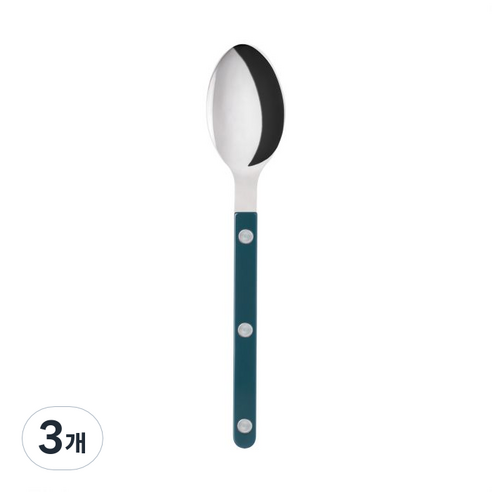 사브르 비스트로 샤이니 식기 커트러리 티스푼, 아쿠아, 3개