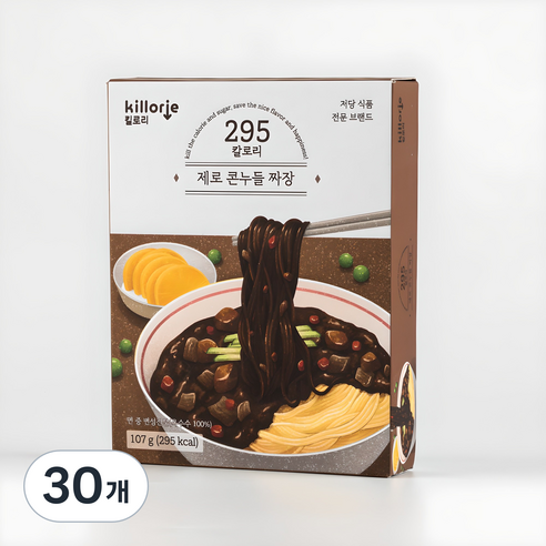 저칼로리 저당 제로콘누들 다이어트 짜장 라면, 30개