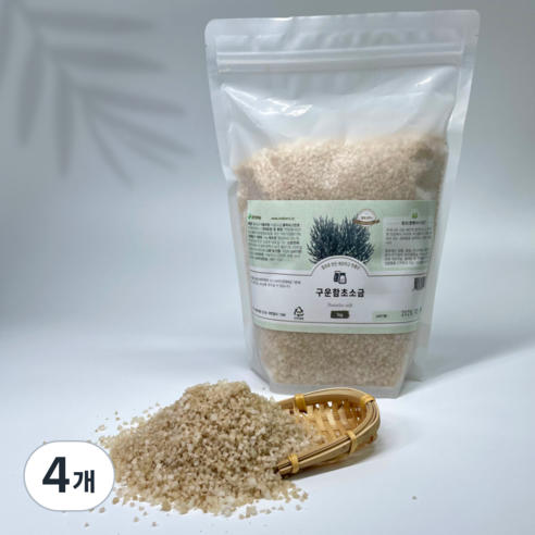 3년 묵혀 간수뺀 신안 구운함초소금, 1kg, 4개