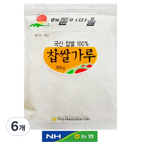 강원도농협 찹쌀가루, 6개, 500g
