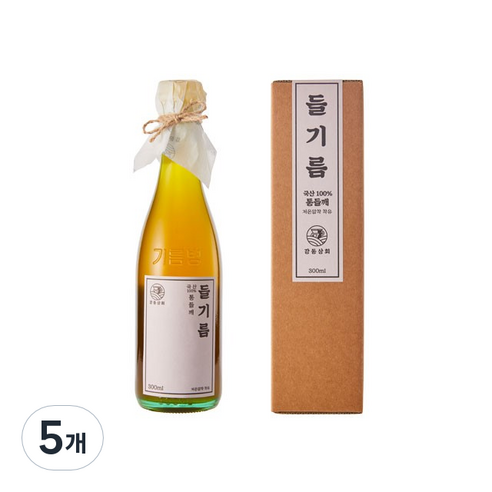 강동상회 들기름(국산), 5개, 300ml