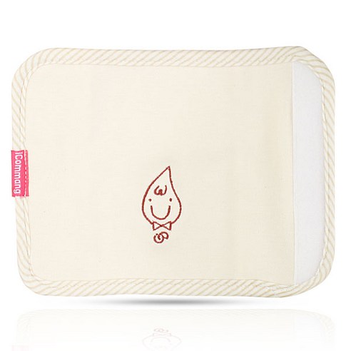 마리꼬베베 오가닉 알러지안심 아기띠 턱받이 침받이, 오가닉 침받이(찍찍/줄무늬-1p)