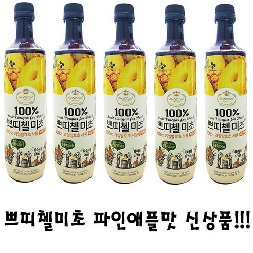 쁘띠첼 미초 파인애플 900ml x 5개