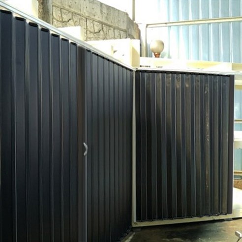 홀딩도어 자바라 A타입, 06.홀딩 A-홀겹 스톤그레이, 개폐방식-2.양개