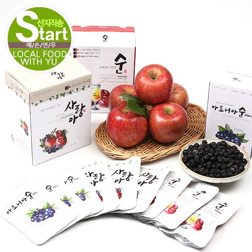 경북 영주 사과즙 애플순 100ml 30포 x 2박스, 110ml, 상세 설명 참조