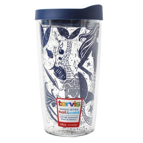 터비스 킵 드링크 핫 & 콜드 텀블러, Mermaid Collage, 473ml