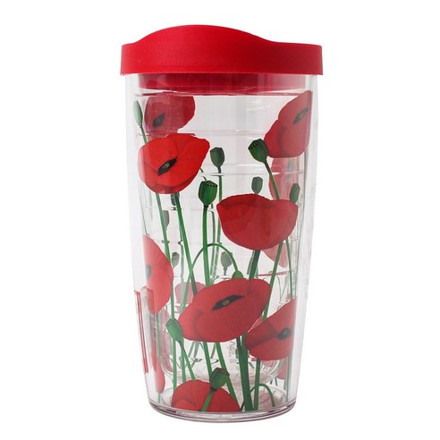 터비스 킵 드링크 핫 & 콜드 텀블러, Poppies, 473ml