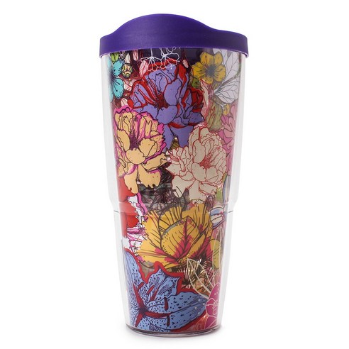 터비스 킵 드링크 핫 & 콜드 텀블러, Sketched Flowers, 710ml