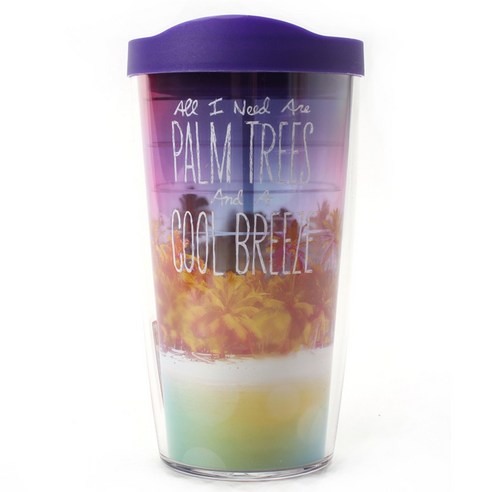 터비스 킵 드링크 핫 & 콜드 텀블러, Palm Tree Coll Breeze, 473ml