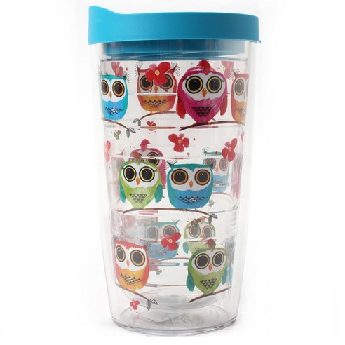 터비스 킵 드링크 핫 & 콜드 텀블러, Owls, 473ml