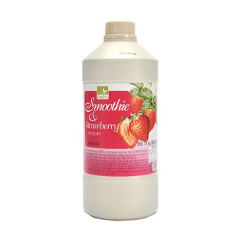 차그림 스무디 앤 딸기 1.8kg 과일 원액 주스, 1개, 1.5L