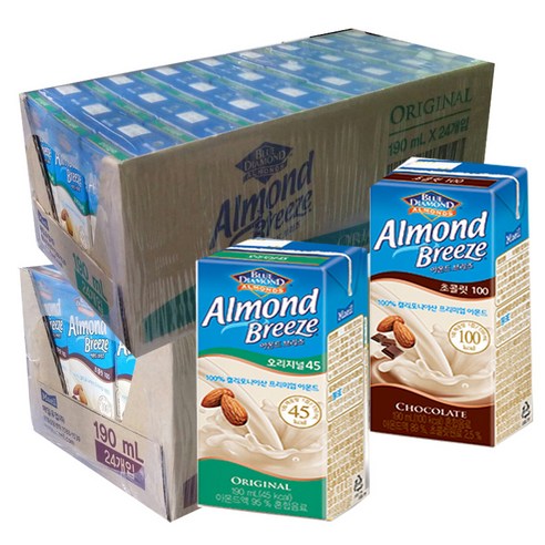 매일유업 [특가] 아몬드 브리즈 8종, 오리지널+언스위트, 190ml