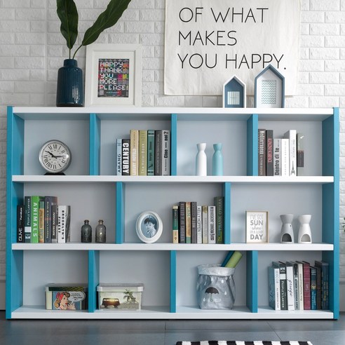 가로형 2000 3단 낮은책장 와이드 책꽂이 수납장, 메플화이트