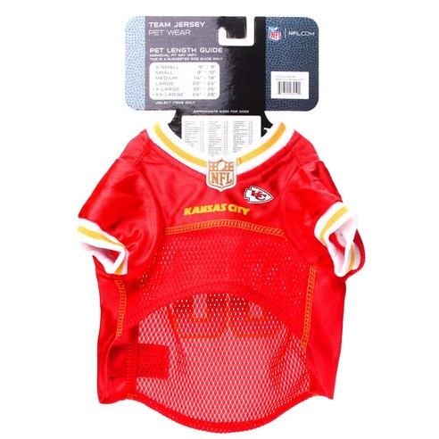 펫츠퍼스트 NFL 팀 저지 펫 웨어 애견 티셔츠, Chiefs