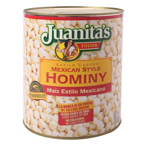 Juanita''s 멕시칸 스타일 호미니 통조림, 2.97kg, 1개