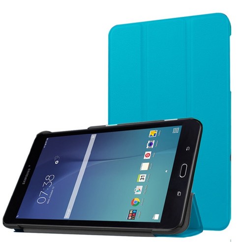 갤럭시 탭 E 8.0 스마트 컬러 거치 케이스 + 보호 필름 증정, 브라운+보호필름