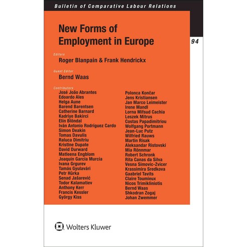 New Forms of Employment in Europe, Kluwer Law Intl