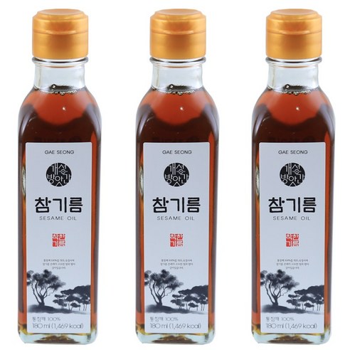 개성방앗간 참기름, 180ml, 3개
