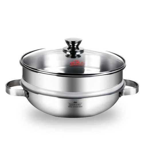 퀸센스 웰빙 통3중 스텐 찜솥 찜기 찜냄비, 32cm, 1개 304찜기 Best Top5