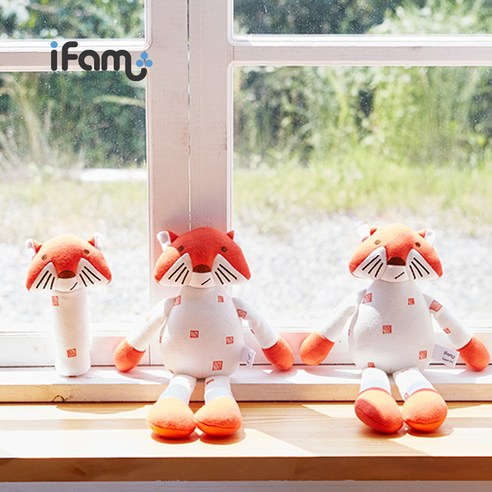 아이팜 오가닉베이비 핀 선물세트-애착인형+삑삑이 신생아인형 오가닉인형 출산선물