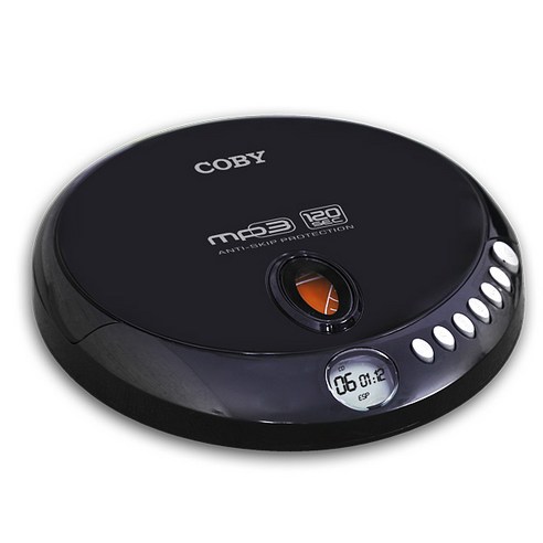 코비 휴대용 CD플레이어 MP-CD527+어댑터+파우치, 블랙