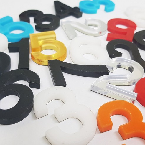 지나애드 아크릴 입체문자(숫자) 전화번호 레터링 엠블렘, 노란색, 알파벳T